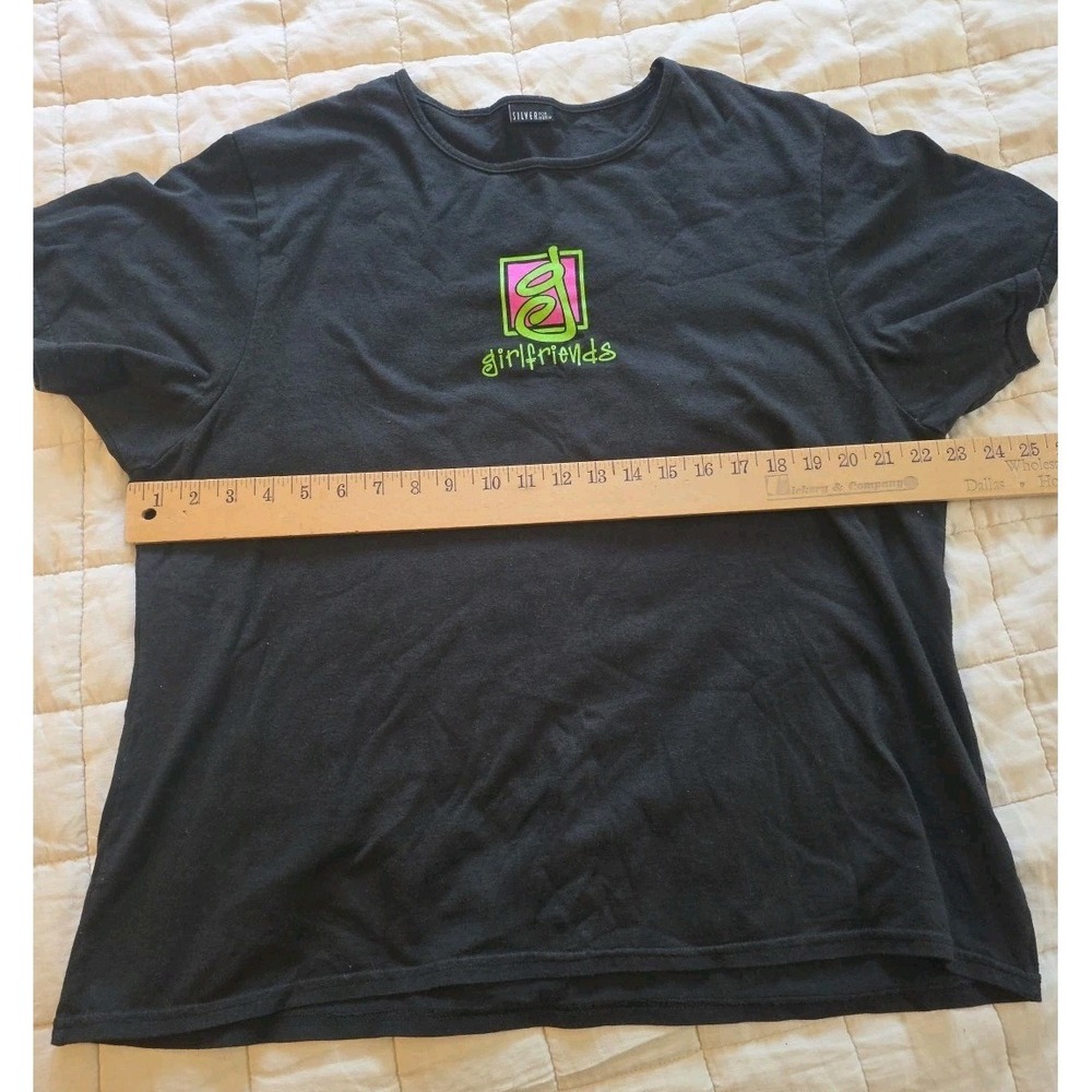 Vintage Y2K Women's Tee Shirt XL Vintage Y2K Silver For Her Girlfriends Black - Picture 6 of 6